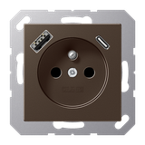 Socket fren/belg with USB type AC A1520F-15CAMO