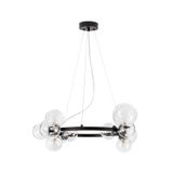 Matt Black Metal & Clear Glass  LED G9 11x6 Watt 230 Volt   IP20 Bulb Excluded  Two Ways Of Mounting   D: 65 H: 120 cm Adjustable height