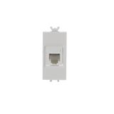 Telephone connector, RJ11 1 gang White - Chiara