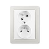 5513H-C02357 01W Earth-pin double socket, shuttered