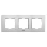 Karre Plus Accessory Aluminium - Silver Three Gang Frame