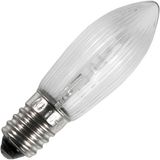 LED E10 Candle C13x44 10-55V 6Lm 2200K Clear Ribbed