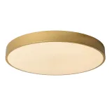 Lucide UNAR - Flush ceiling light - Ø 50 cm - LED Dim. - 1x36W 2700K - 3 StepDim - Matt Gold / Brass