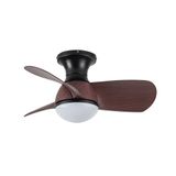 Epona LED Ceiling Fan 20W 1900Lm CCT Dim Black+Wood