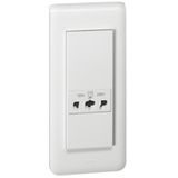 Shaver socket Mosaic - automatic terminals - 5 modules - white