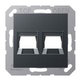 Centre plate for MJ f. 2 sockets A1569-2WEANM