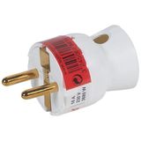 PLUG 2P+E SCH SIDE WHITE