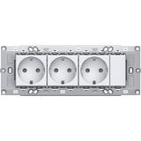 SOCKETS SET 3x SCHUKO 2P+E 16A 250V~ 7M PW 4317791