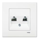 Karre White Data+Numerical Phone Socket (Jacksız)