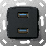 USB 3.0 A 2-g G-Ch Insert black m