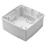 WALL-MOUNTING BOX FOR ONE PLATE - INTERNATIONAL STANDARD 2 GANG - WHITE - CHORUSMART