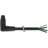 MQ15 male 90° with cable type 2 PUR 6x2.5 bk 10m