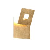 Leano LED wall lamp square gold