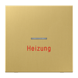 Wippe 1fach mit Lichtleiter, Heizung, Messing, Serie LS, Messing classic