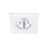 Zagros LED recessed spotlight IP65 matt white square