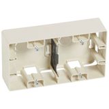 Surface mounting box Niloé - 2 gang - ivory