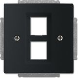 2561-02-885 CoverPlates (partly incl. Insert) future®, Busch-axcent®, carat® black matt