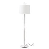 MONTREAL CHROME FLOOR LAMP BEIGE LAMPSHADE