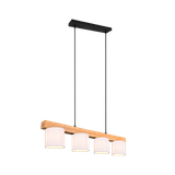 Cameron pendant 4-pc E14 white/wood