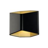 CARISO, LED WALL LUMINAIRE 2, 7,5W LED, 3000K, black/ brass