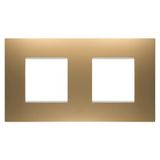 EGO INTERNATIONAL PLATE - IN PAINTED TECHNOPOLYMER - 2+2 MODULES HORIZONTAL - GOLD - CHORUSMART