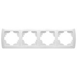 Carmen Accessory White Four Gang Frame