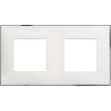 CLASSIA - COVER PLATE 2X2P WHITE CHROME