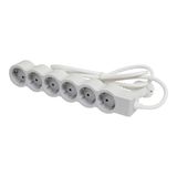 MOES STD SCH  6X2P+E 3M WHITE/GREY