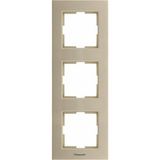 Karre Plus Accessory Aluminium - Bronze Three Gang Frame