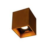 RUSTY® UP/DOWN WL, outdoor LED surface-mounted wall light square rust CCT switch 3000/4000K