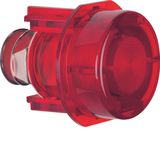 Knob for push-button/pilot lamp E10, light control, red, trans.