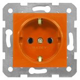 Socket outlet, orange color, screw clamps