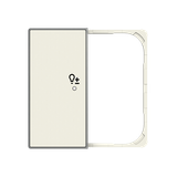 SRD-2-L-85BL Cover plate - free@home / KNX 2-gang sensors - Dimmer - Left - Soft White for Switch/dimmer Single push button White - Sky Niessen