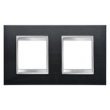 LUX INTERNATIONAL PLATE - IN PAINTED TECHNOPOLYMER - 2+2 MODULES HORIZONTAL - SLATE - CHORUSMART