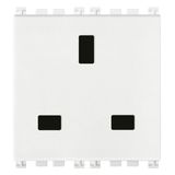 2P+E 13A English outlet white