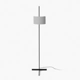 STAND UP BLACK FLOOR LAMP GREY SHADE E27 20W