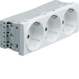 Triple socket SCHUKO w. childpro