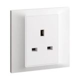 Belanko S 1 gang BS unswitched socket outlet - 13A - White