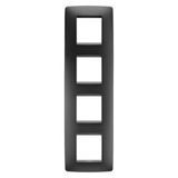 ONE INTERNATIONAL PLATE - PAINTED TECHNOPOLYMER - 2+2+2+2 MODULES VERTICAL - SATIN BLACK - CHORUSMART