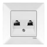 Meridian White DATA+Numerical Phone Socket (CAT5+CAT3)