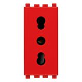 2P+E 16A P17/11 outlet red