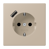 SCHUKO socket with USB charger LC32142 LC1520-18A243