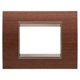 LUX PLATE - IN WOOD - 3 MODULES - WALNUT - INNER FRAME MATT DARK BRONZE - CHORUSMART