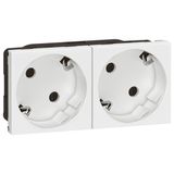 2X2P+T SCHUKO INCLINED 45 PREWIRED WHITE EUROPE