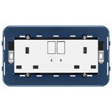 2x2P+E 13A English sockets+pilot white