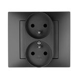 VESTRA 2X2P+Z FLUSH-MOUNTED MODULAR SOCKET n/f