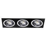 Helium Triple Recessed Light Black