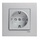 Novella-Trenda Silver Child Protected Double Earth Socket