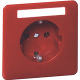 STANDARD wcd inbouw 1-voudig, insteek,rakinderbev., tekstveld, rood