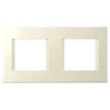 Cover frame 2x2M, ivory